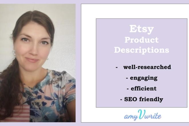 I will write engaging etsy product descriptions