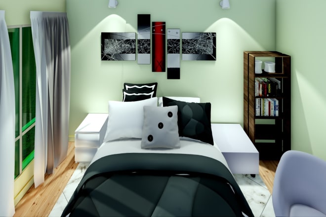 I will create 3d interior exterior design and rendering