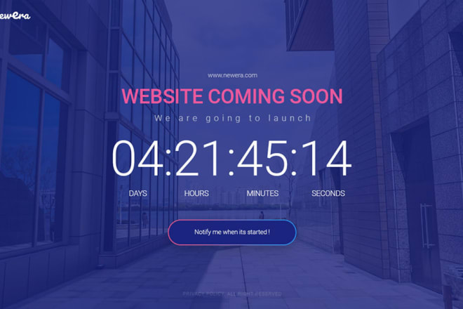 I will create a coming soon page for your company or brand