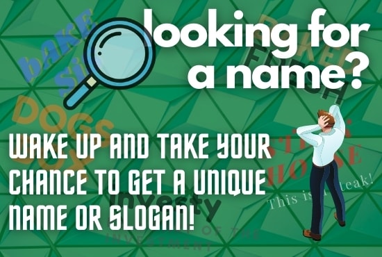 I will create a unique company, website, product name, and slogan for you
