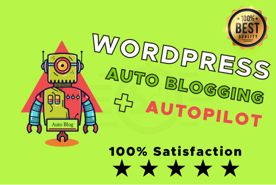 I will create auto blogging SEO optimzied wordpress website autoblog