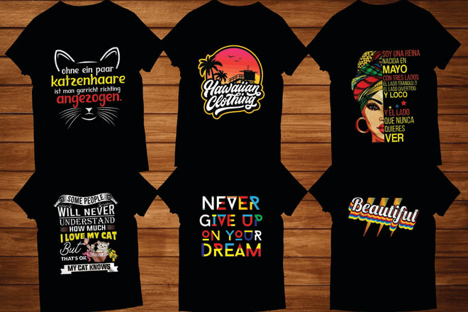 I will create custom t shirt design