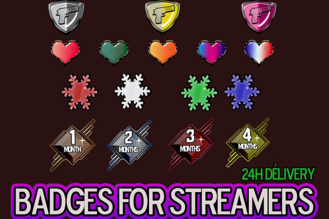 I will create emotes and badges fr,en
