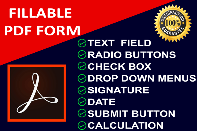 I will create fillable pdf form