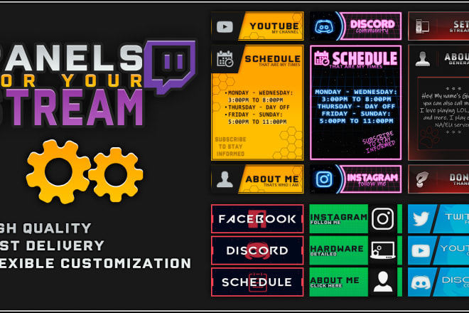 I will create high quality twitch panels