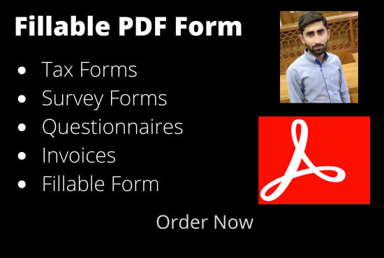 I will create or design professional fillable pdf form
