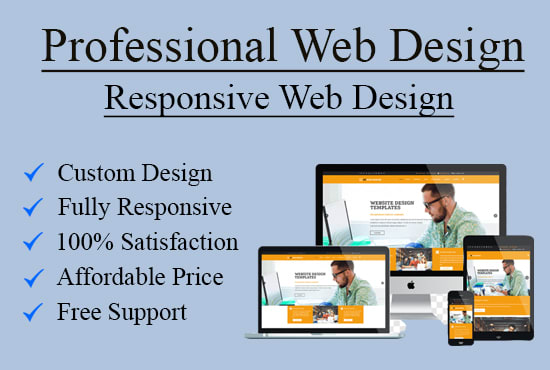 I will create responsive and professional web design