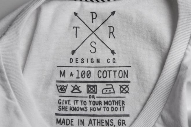 I will create shirt inside label design for printful