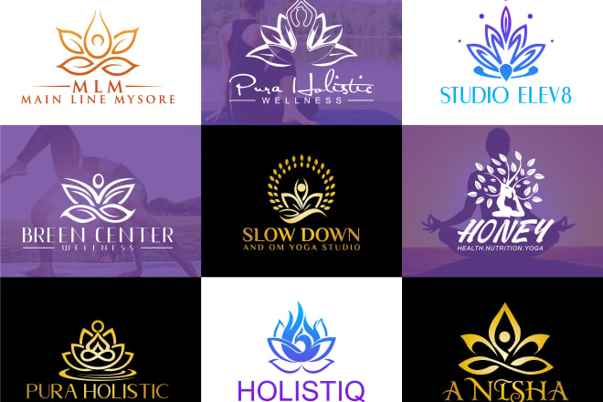 I will create yoga and wellness logo