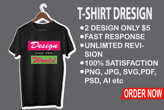 I will design a custom t shirt in cheap price