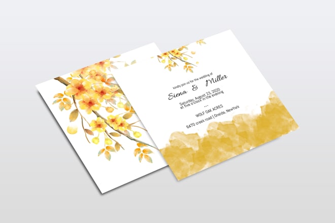 I will design a wedding card or invitation card for any event