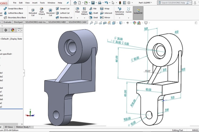 I will design cad 3d model step stl 3ds obj dxf dwg with solidworks