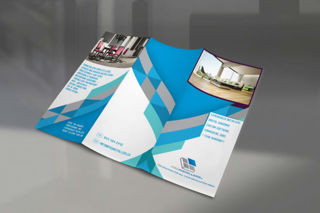 I will design creative professional bifold or trifold brochure