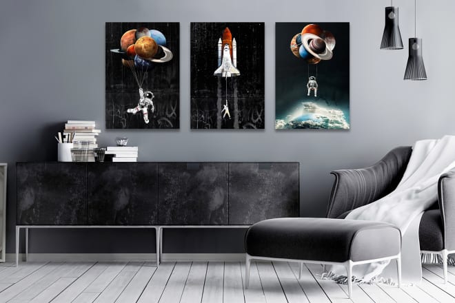 I will design creative wall art mockups