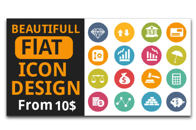 I will design custom,pictograms flat icons for your apps,web etc