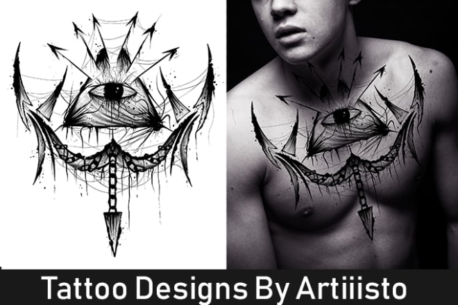 I will design dark tattoo for you