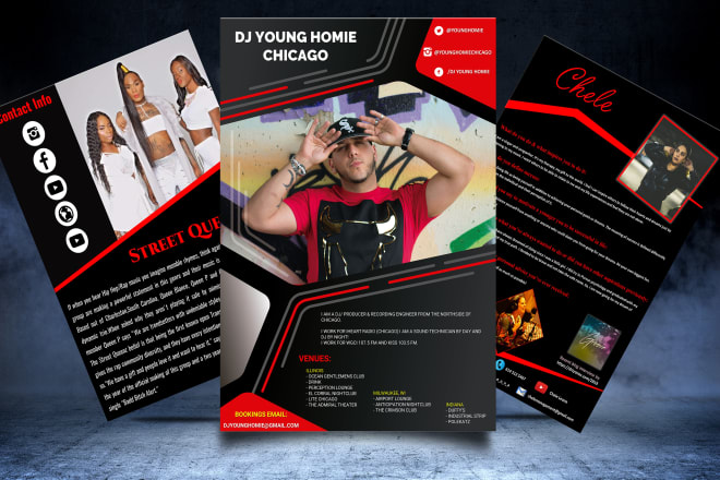 I will design epk, press kit, media kit, speaker kit, music kit