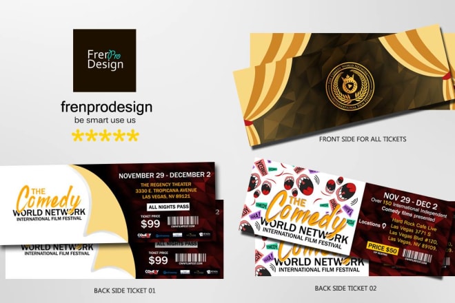 I will design first class creative ticket invitation