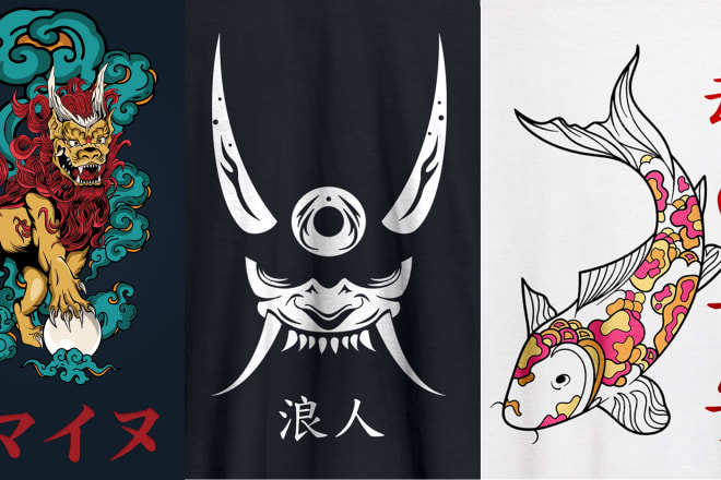 I will design japanese style t shirts