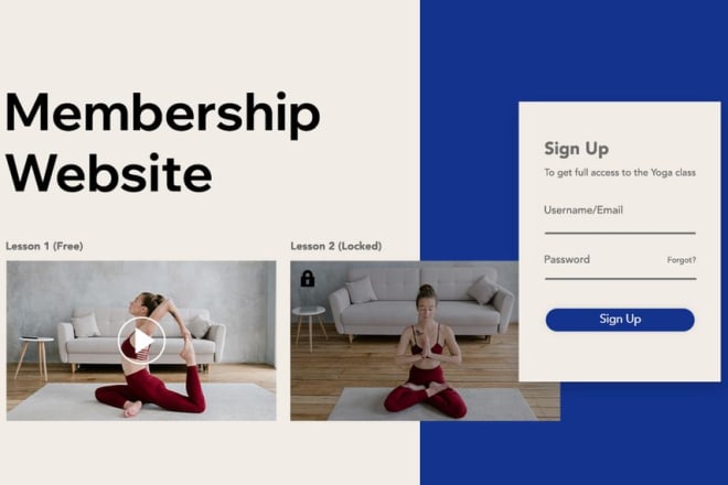 I will design membership subscription recurring fee wordpress website