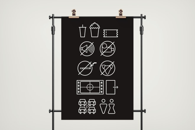 I will design pictograms and signaletic icons
