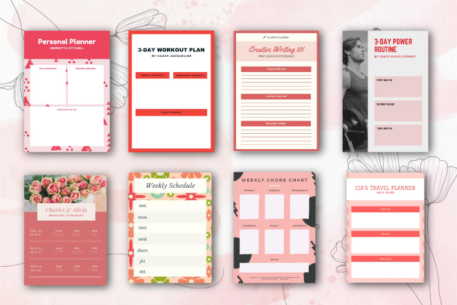 I will design planner, journal, workbook, tracker, ebook design