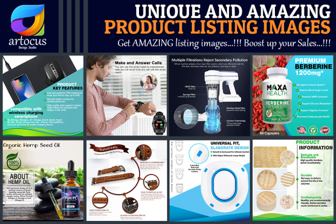 I will design professional amazon product listing images