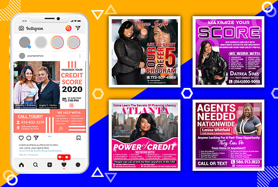 I will design your instagram post template for your brand