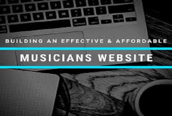 I will design your music, artist, dj, podcast website