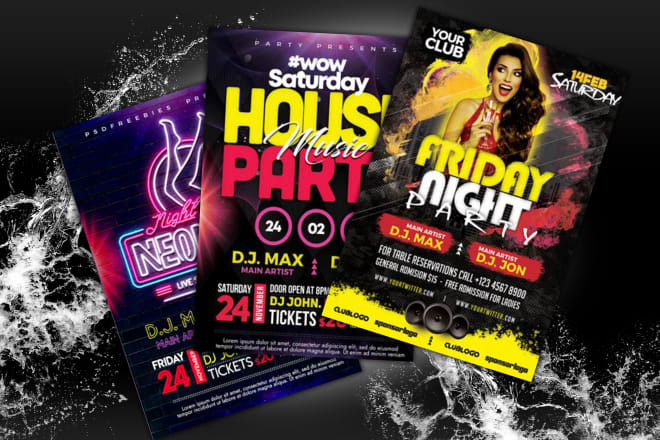 I will digital event flyer, hip hop,club,concert party flyer poster