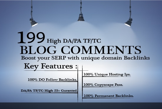 I will do 199 unique domain blog comment backlink