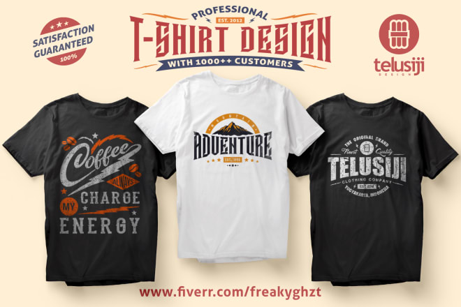 I will do custom vintage t shirt design
