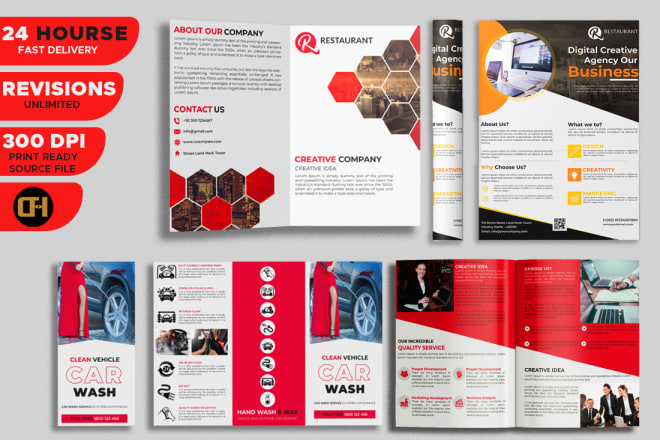 I will do dl flyer,minimalist bi fold,tri fold,brochure design