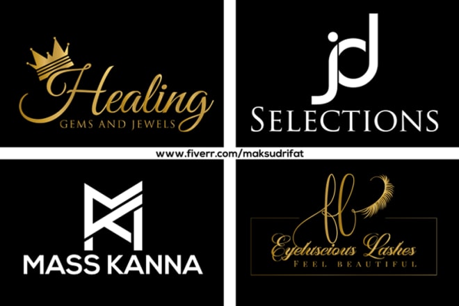 I will do glitter hair salon eyelash boutique fashion beauty logo