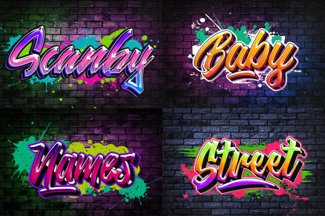 I will do graffiti,calligraphy,brush,zombie or halloween design