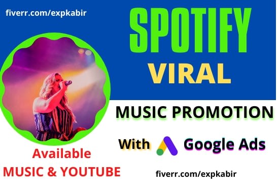 I will do mass organic spotify music promotion and make it viral