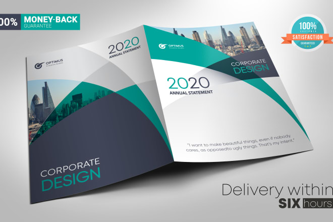 I will do modern, unique and corporate presentation folder design