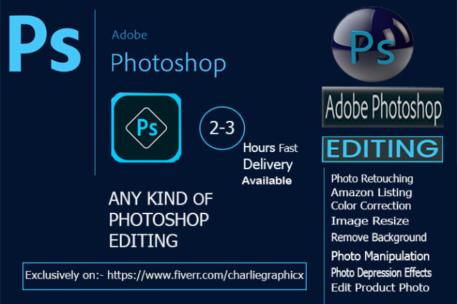 I will do professional adobe photoshop editing and retouching