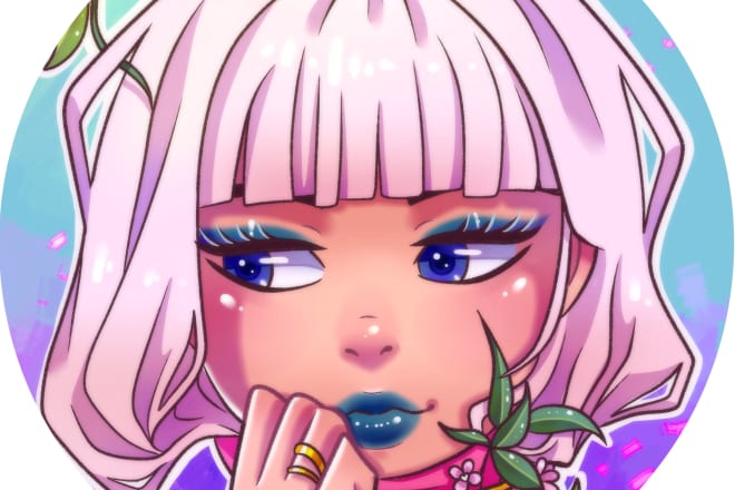 I will draw an icon in cute anime style