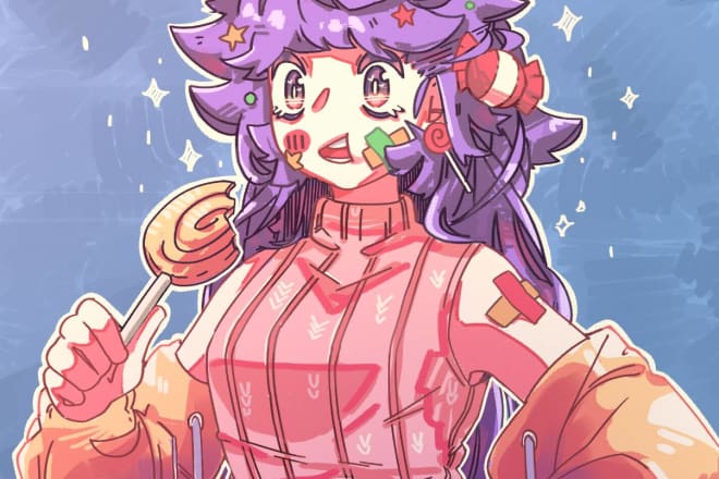 I will draw anime character in my style