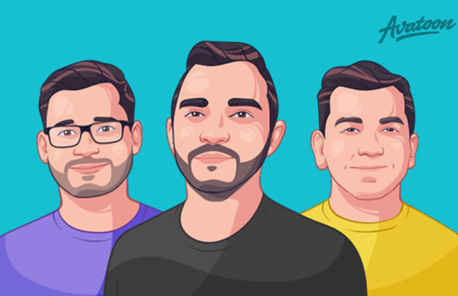 I will draw custom cartoon avatars for startups and teams