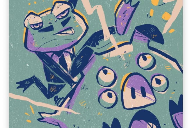 I will draw cute children book illustrations