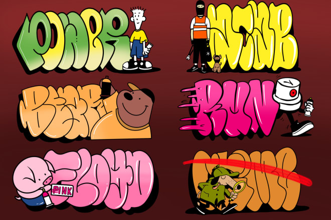 I will draw graffiti throw up for you or your brands
