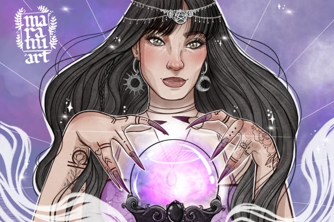 I will draw you a cute witch