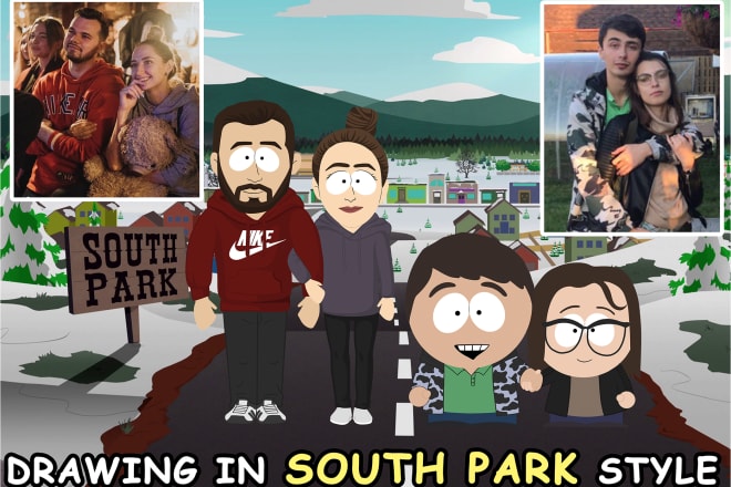 I will draw you in south park style