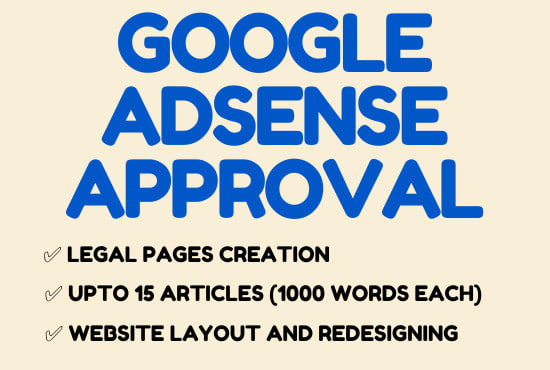 I will make your site ready to get approved by google adsense