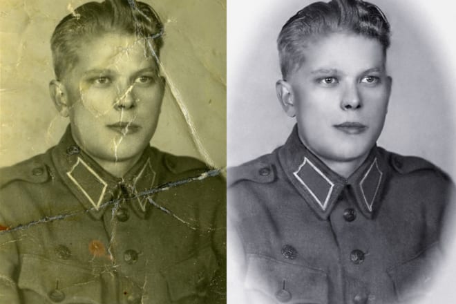 I will old picture restoration and background colur