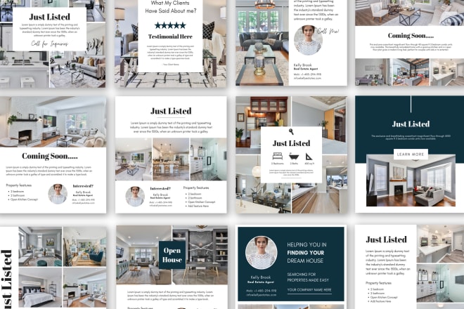 I will provide 50 real estate templates in canva