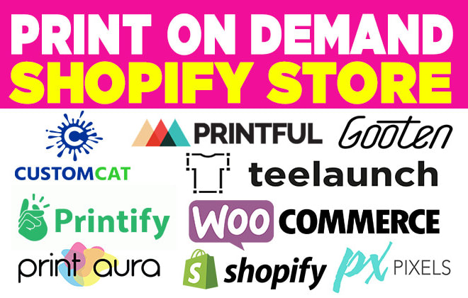 I will setup automated print on demand dropshipping shopify store or shopify website