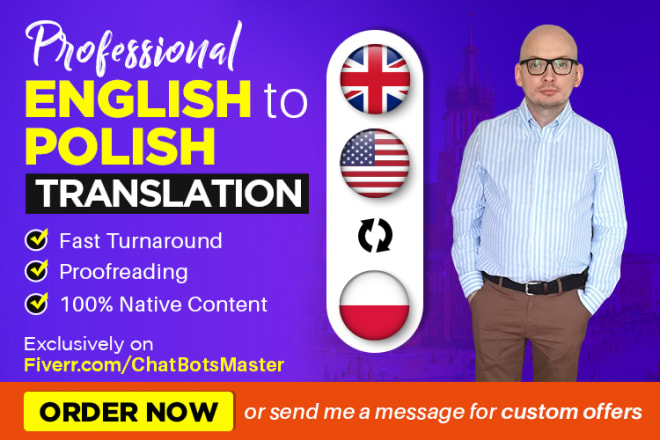 I will translate english to polish